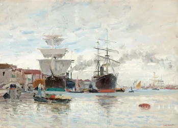 Havnescene fra Venedig